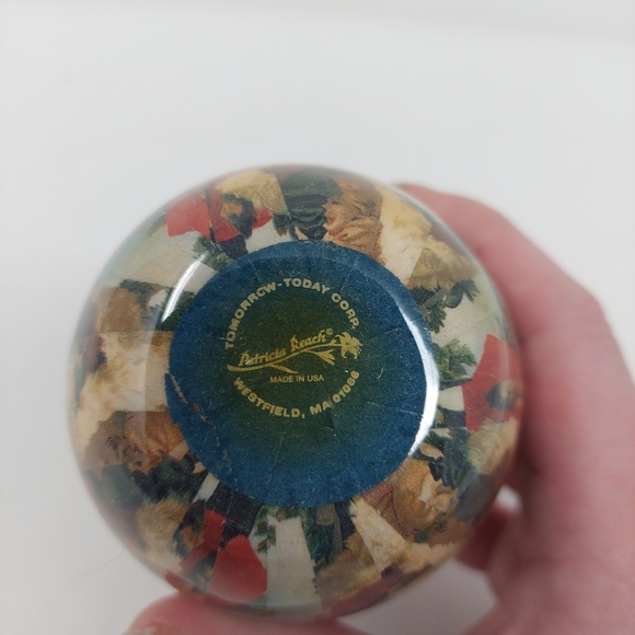 Vintage Patricia Reach Santa Victorian Style Egg Shaped Ornament Tomorrow Today - Picture 3 of 5